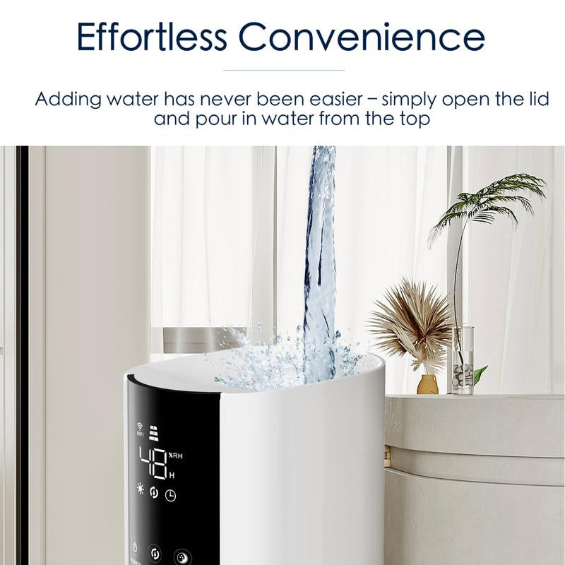 KELOPA 9L Ultrasonic Cool Mist Humidifier with Smart Humidity Control, Top Fill Design, Sleep Mode, and Multi-Functional Capabilities for Home, Large Rooms, Offices, and Plant Care, Effective Coverage up to 600 sq. ft.